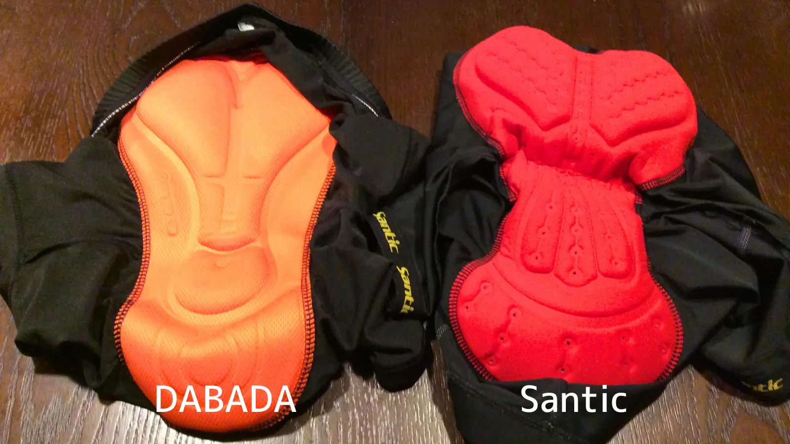 DABADAとSanticのパッド形状
