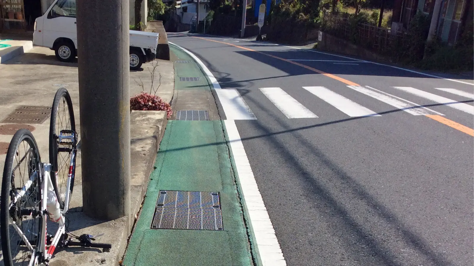 蓑毛バス停までの坂