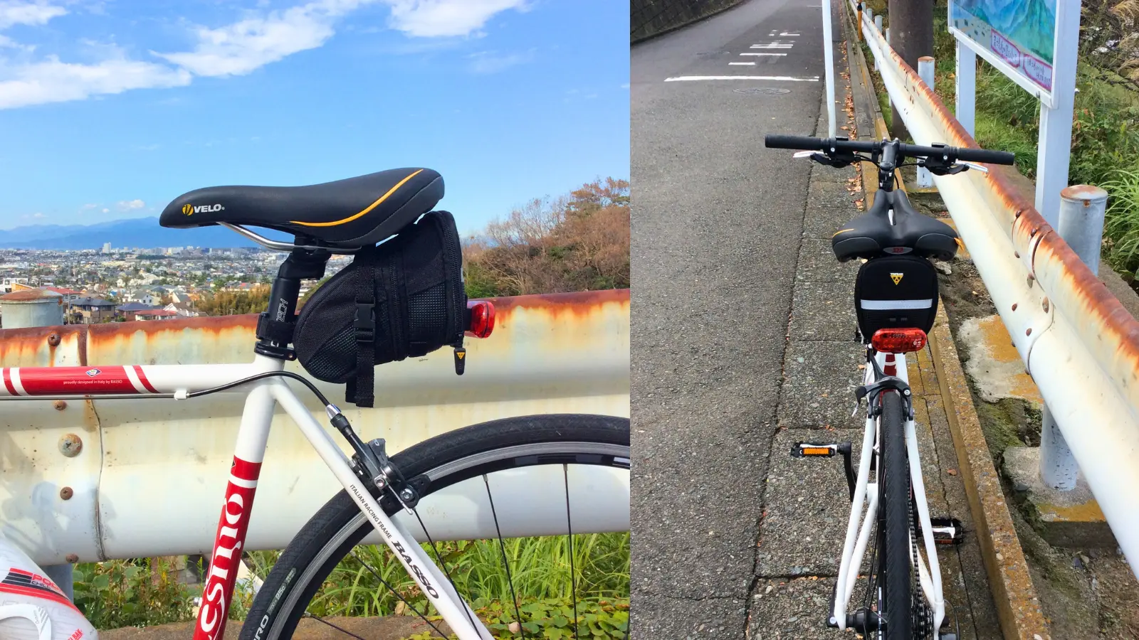 VELO Plushサドルのサイドビューとリアビュー