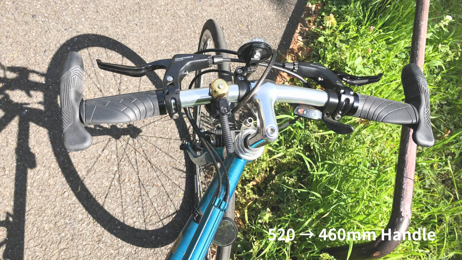460mmハンドルのクロスバイク