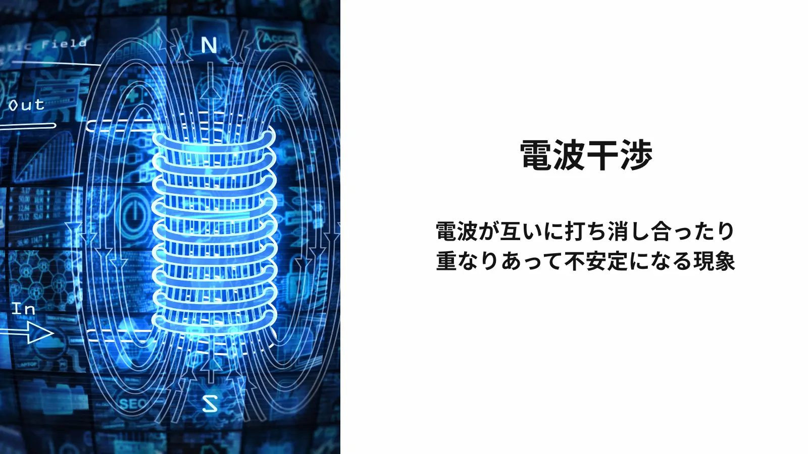 電波干渉のイメージ画像