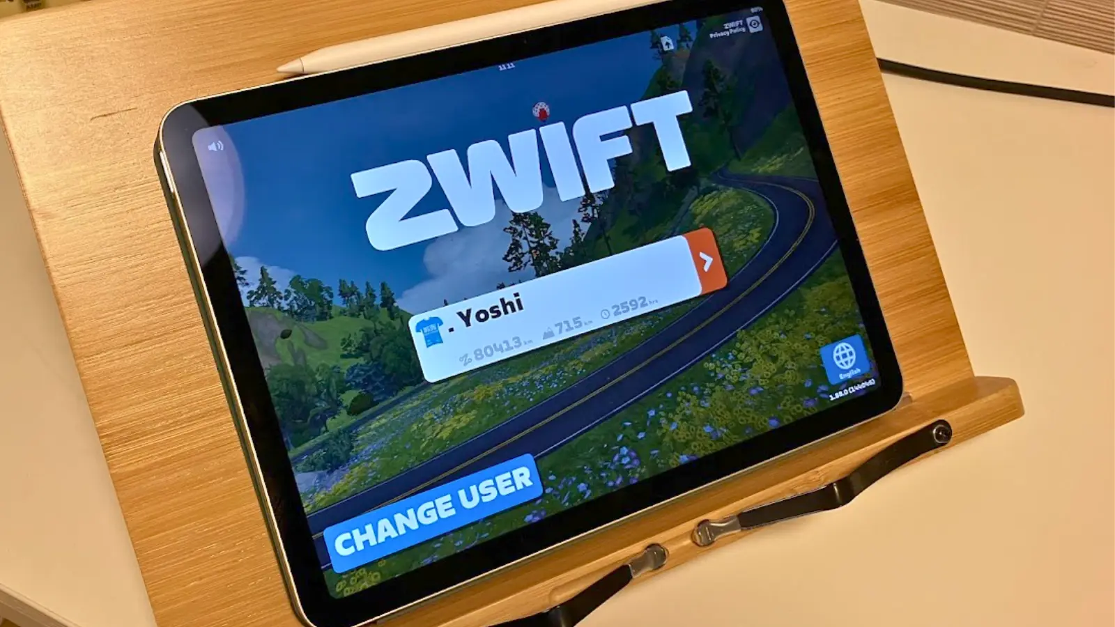 iPad Air(M2)のZwift画面