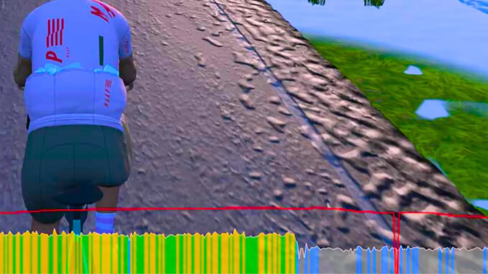Zwift中に心拍だけが途切れた画像