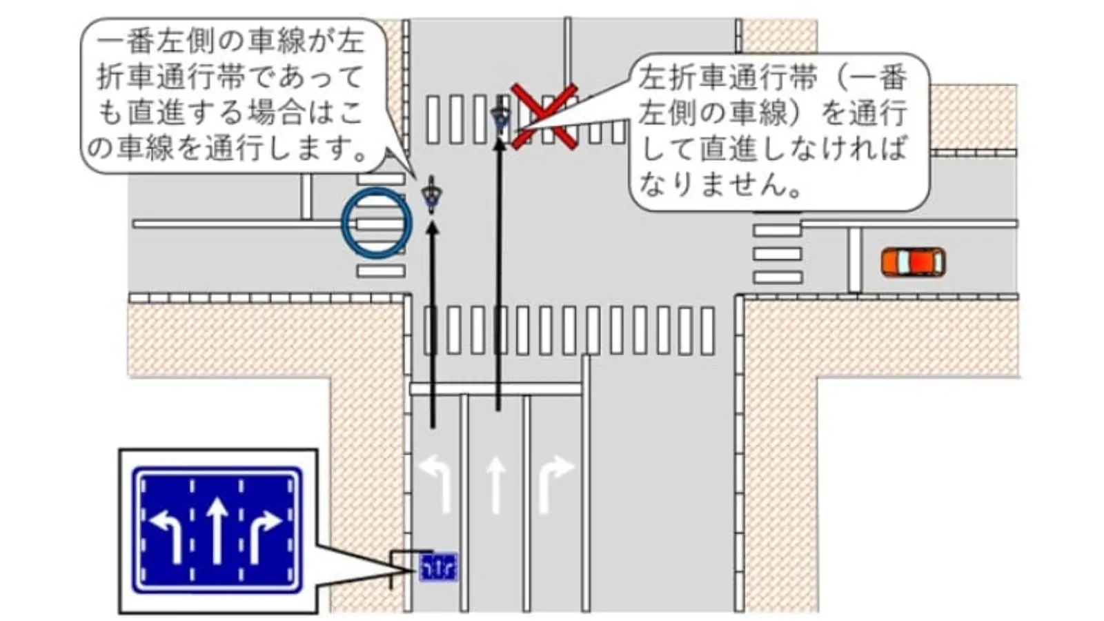 自転車の交通ルールを説明する画像