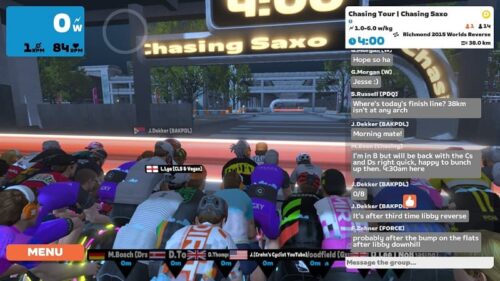 Zwift Chasing E3 Saxo Classic