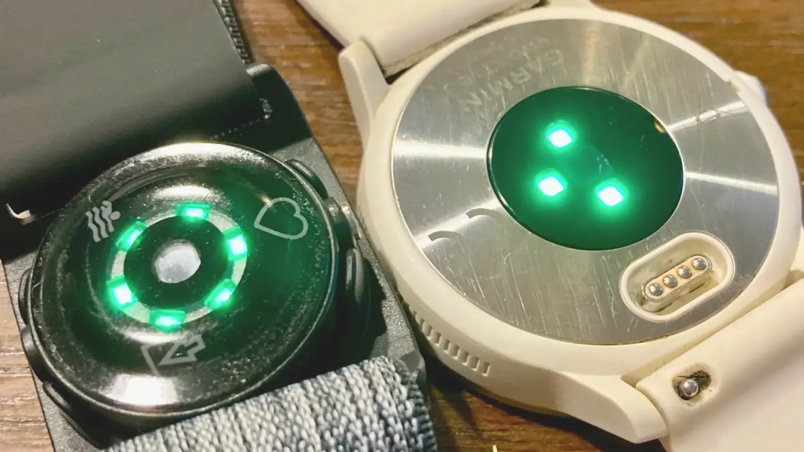 Polar Verity SenseとGarminウォッチのLED