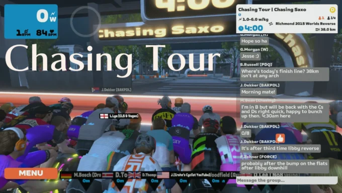 Chasing tourの画面