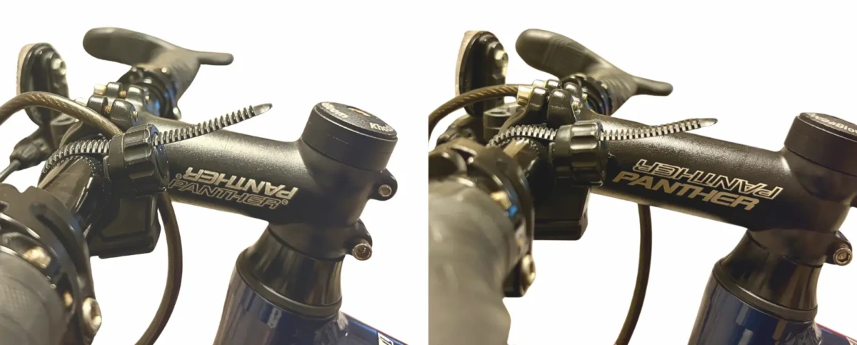 クロスバイクのステム、90mmと110mm