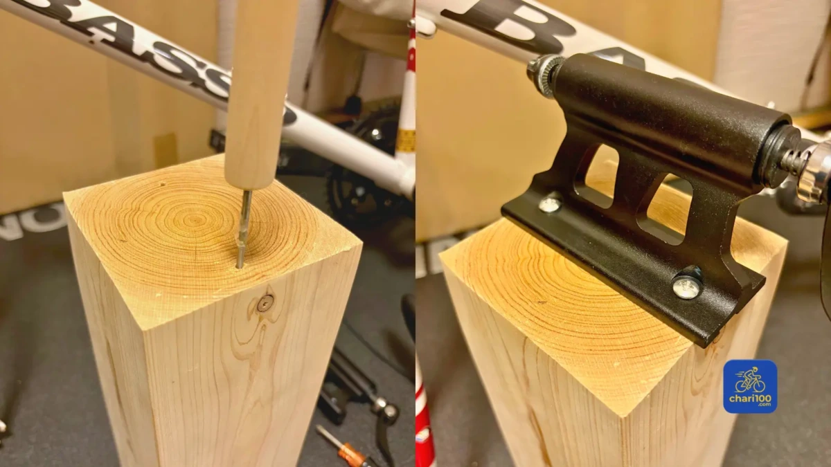 Zwift用バイクのフロントホイールサポーター