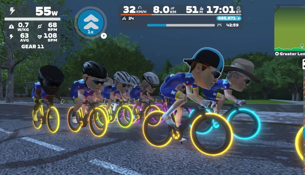 Zwiftビッグヘッドライドの画像